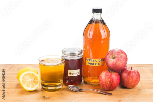 Apple cider vinegar with honey and lemon  natural remedies and cure for common health conditions