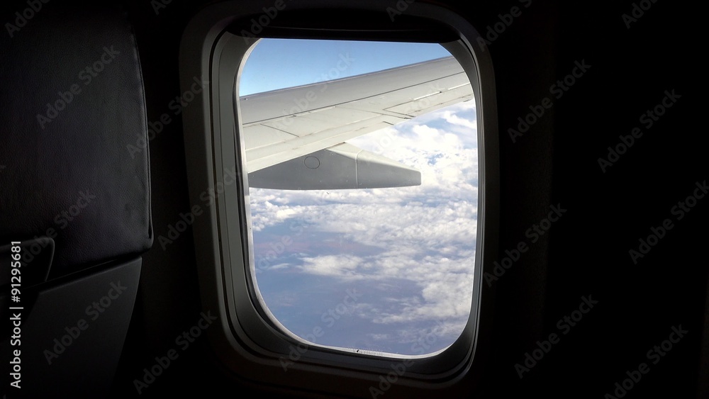 Looking out of the plane (4K UHD airplane footage) Looking out of the plane (4K UHD airplane footage)