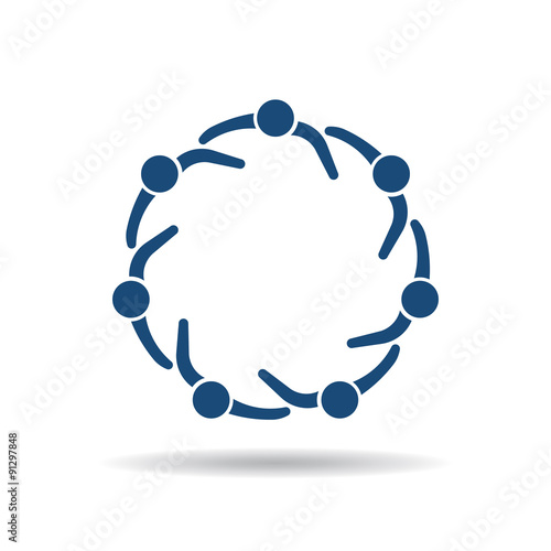 People logo. Holding each other