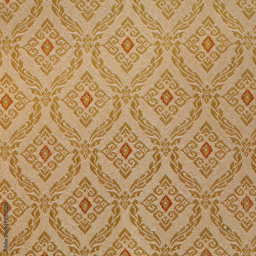 Obraz na płótnie Thai silk fabric pattern w salonie