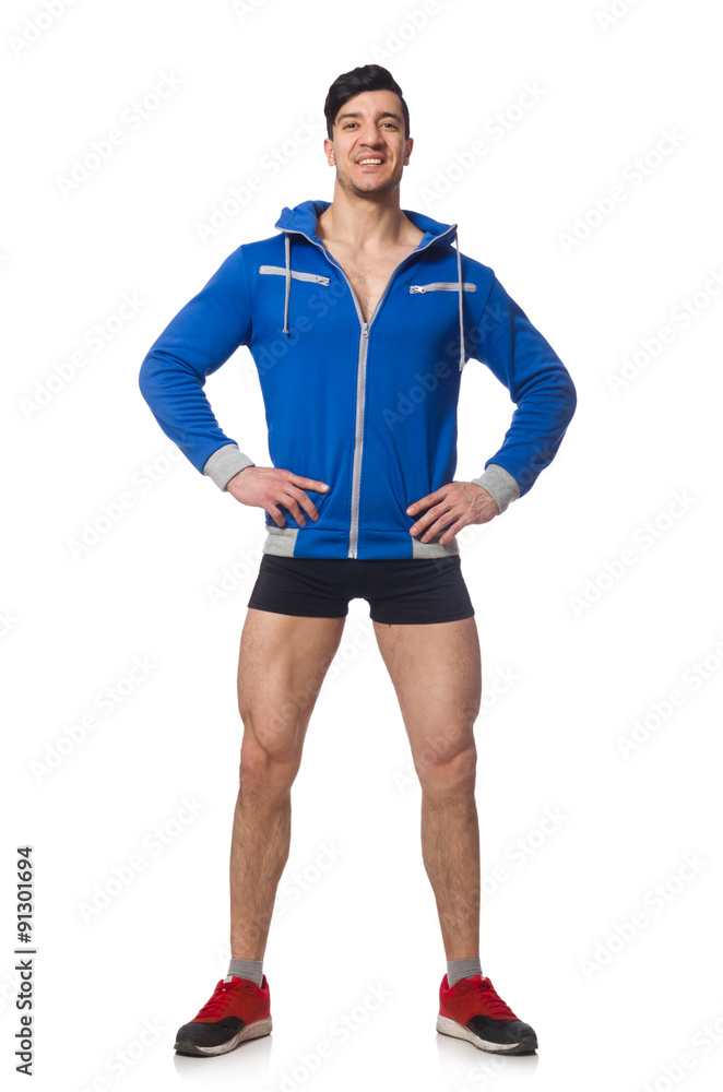 Muscular man isolated on the white background Muscular man isolated on the white background