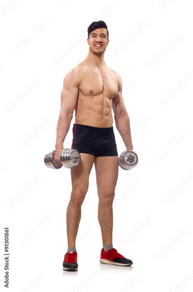 Muscular man isolated on the white background Muscular man isolated on the white background