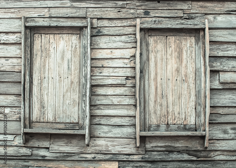 Antique wooden doors for background vintage