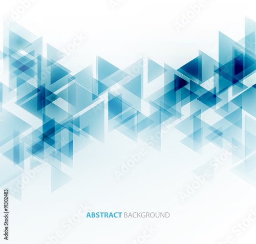 Abstract polygonal triangles poster. 