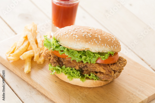 crispy chicken burger