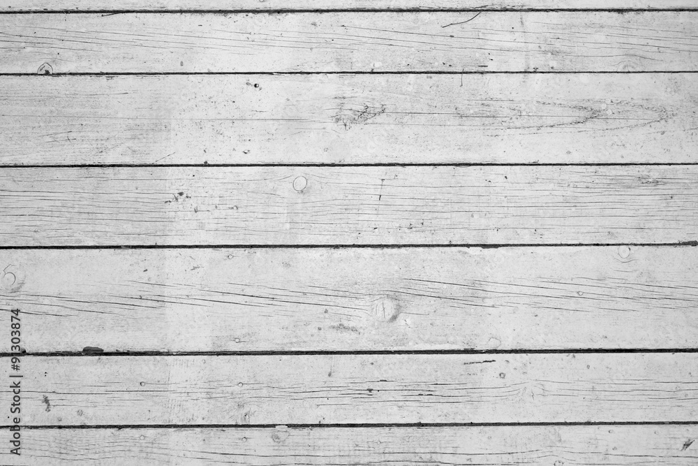 Old Weathered White Wood Rustic Textured Background
