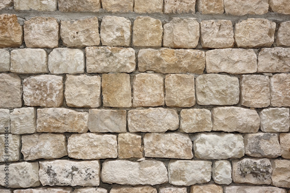 Old White Stone Wall Closeup Background Texture Old White Stone Wall Closeup Background Texture