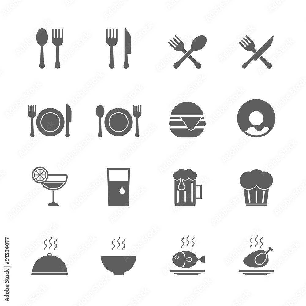 food icons set food icons set