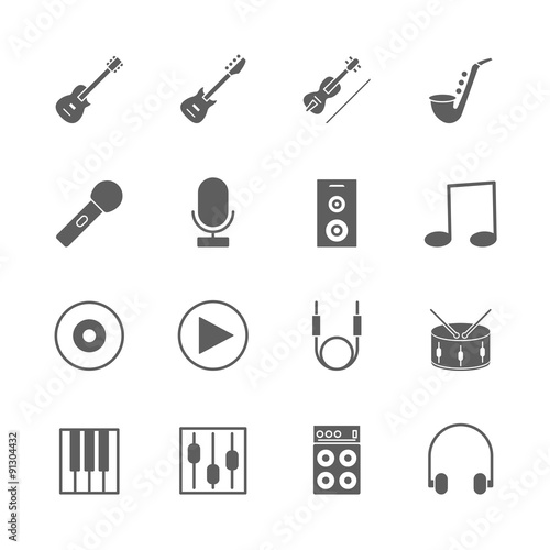 music icons set