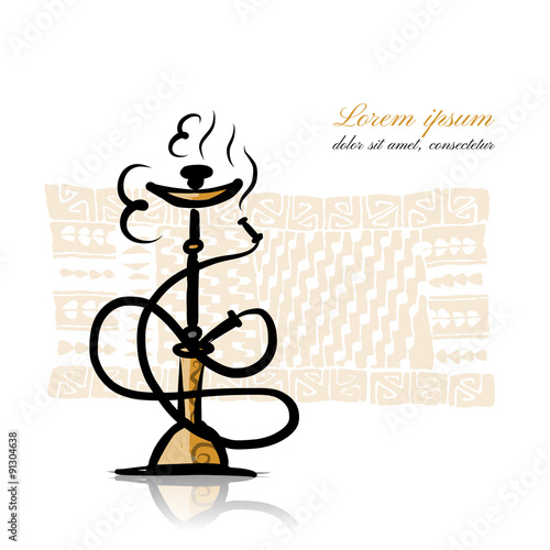 Hookah sketch for your design