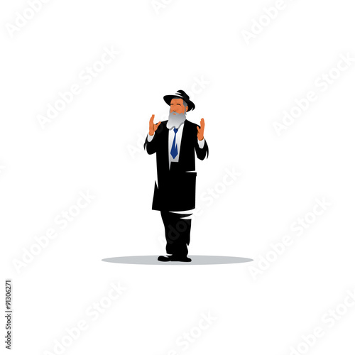 Jewish man sign. Jew. Vector Illustration.