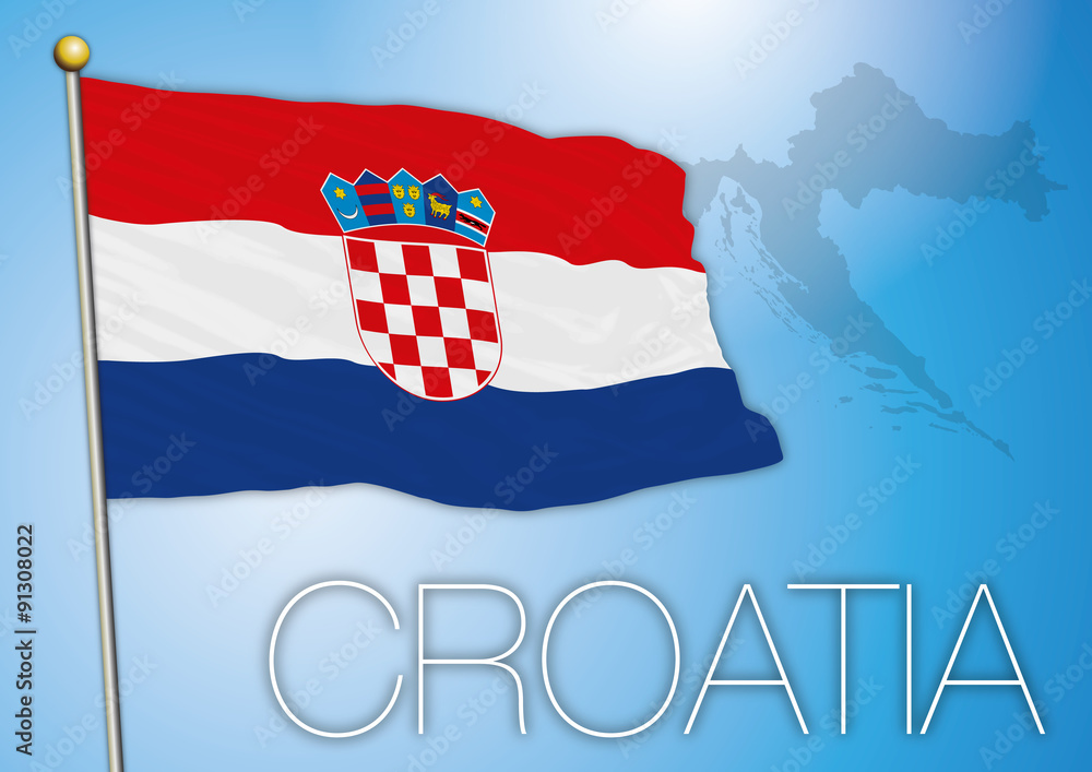 Naklejka premium croatia flag