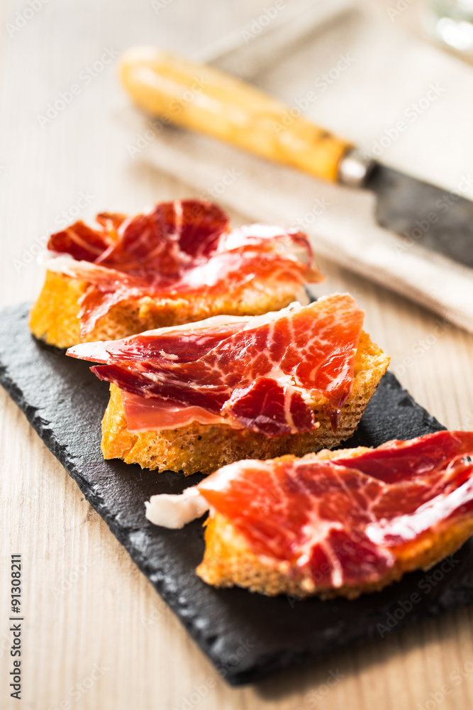 The best spanish ham tapas