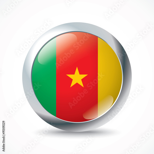 Free Download Cameroon flag button - GFXLoad