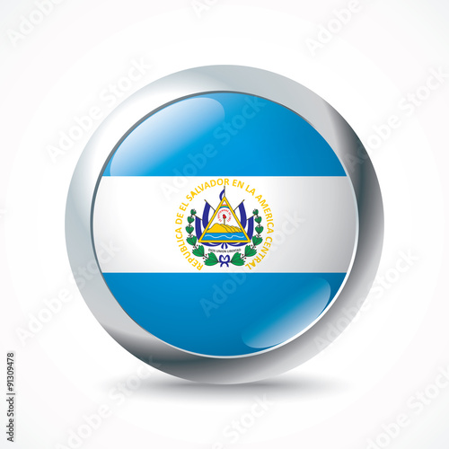 Free Download El Salvador flag button - GFXLoad