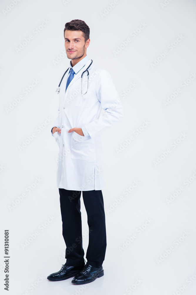 Full length portrait of a young male doctor