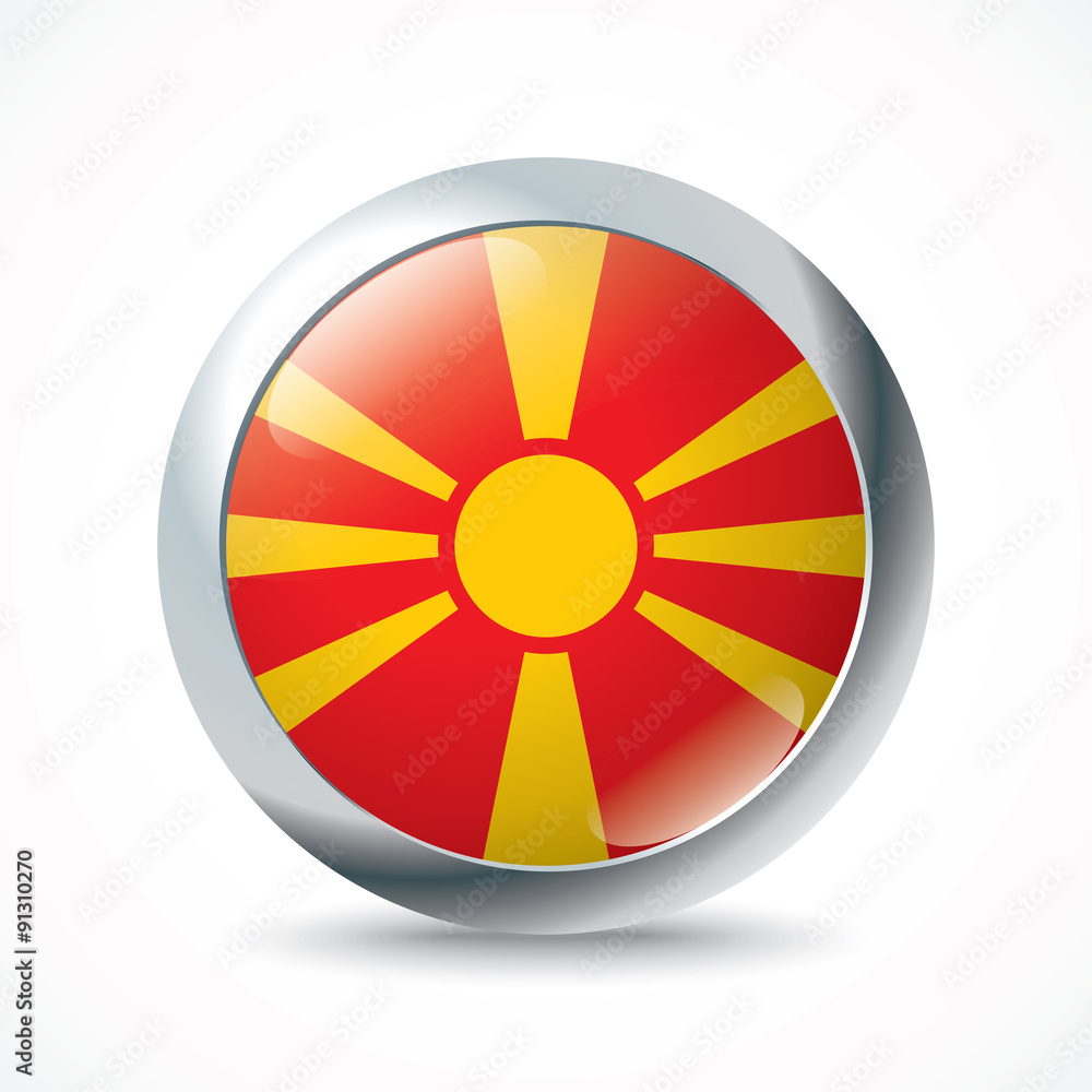 Obraz premium Macedonia flag button