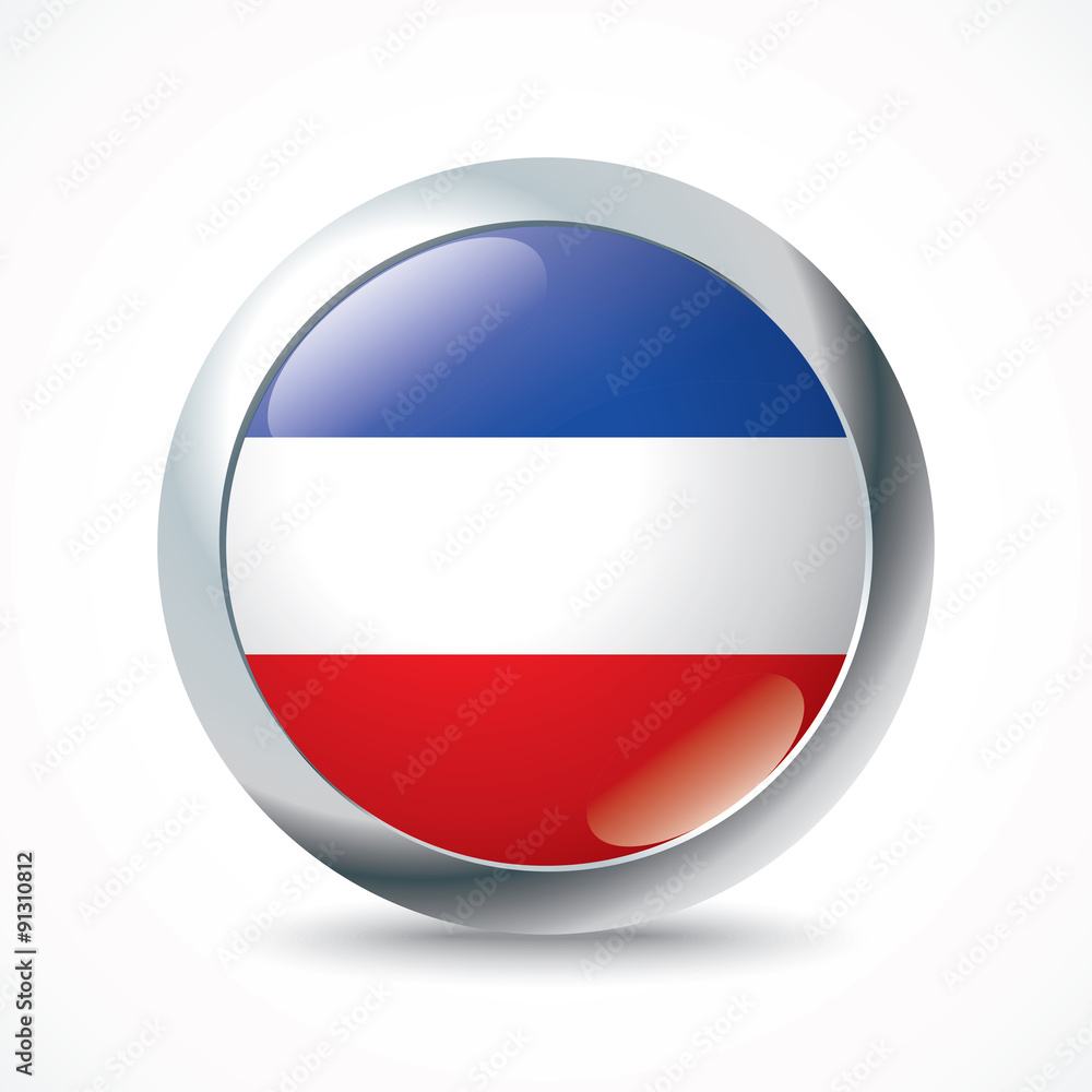 Serbia and Montenegro flag button Serbia and Montenegro flag button
