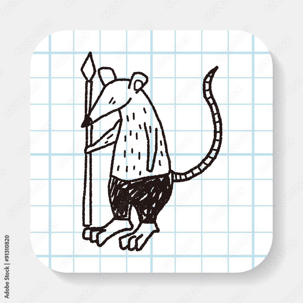 Fototapeta premium monster doodle