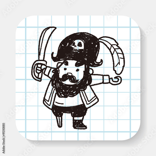 pirate captain doodle