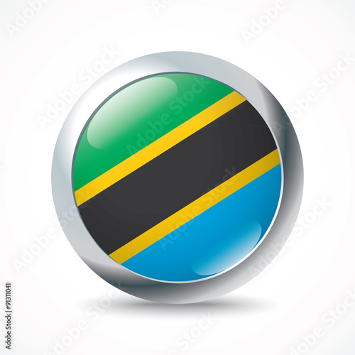 Free Download Tanzania flag button - GFXLoad