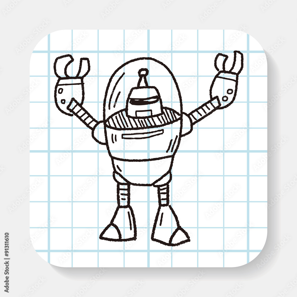 Fototapeta premium robot doodle