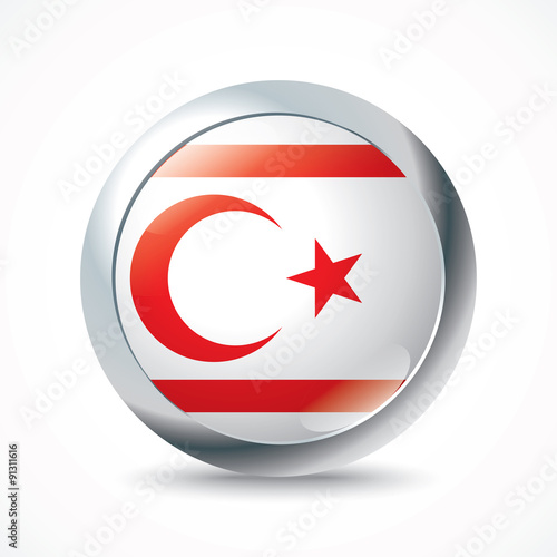 Free Download Northern Cyprus flag button - GFXLoad