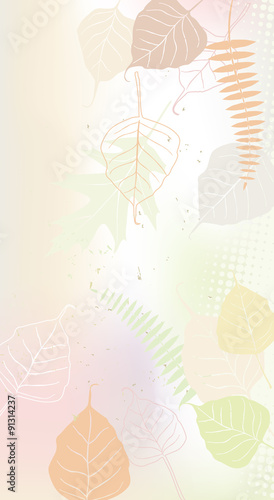 Autumn vertical banner with space for a text