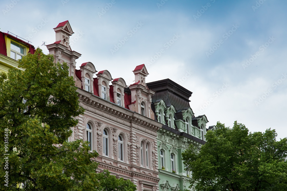 Obraz premium frontage - schöne Fassaden, Karlsbad, Karlovy Vary