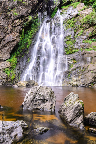 Khlong Lan waterfall in national park  Kamphaeng Phet Thailand.