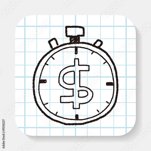 time is money doodle