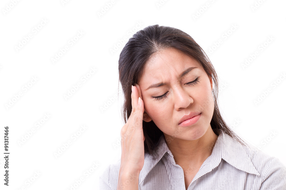 woman suffers from headache, migraine woman suffers from headache, migraine