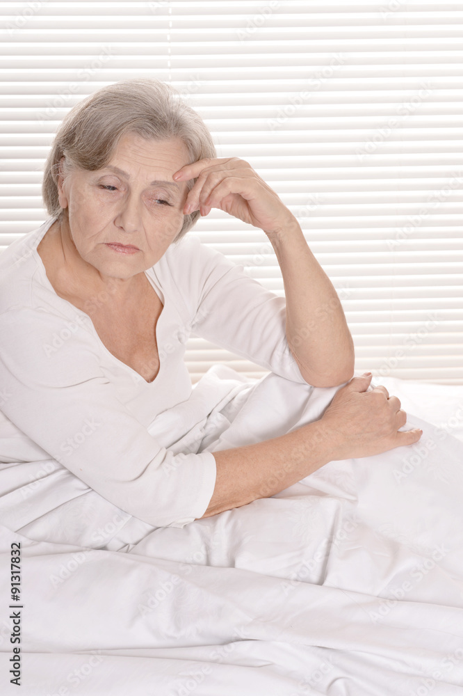 Senior sad woman Senior sad woman