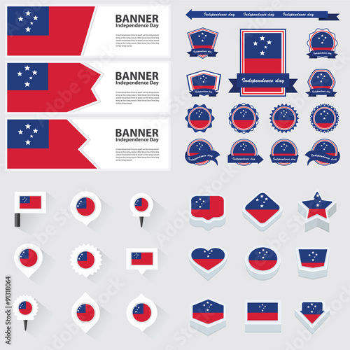 Free Download samoa independence day, infographic, and label Set. - GFXLoad