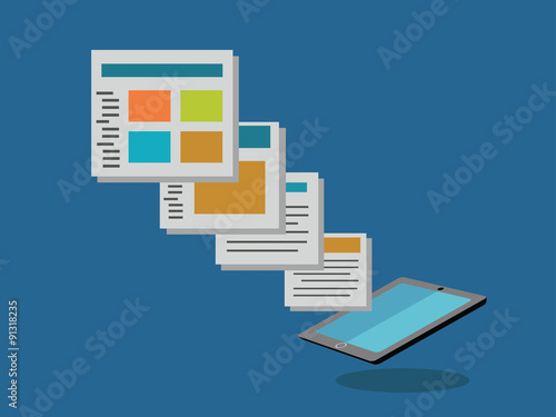 Vector flat concept of regularly distributed news publication vi
