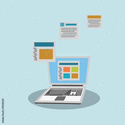 Wallpaper Mural Vector flat concept of regularly distributed news publication vi Torontodigital.ca