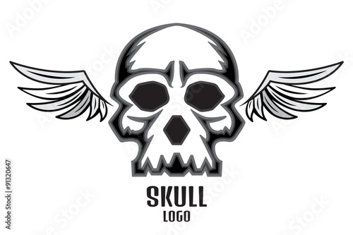 skull logo wings one new