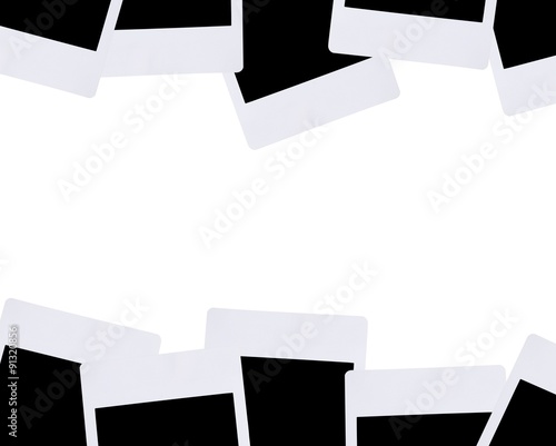 Retro photo frame isolated on white background