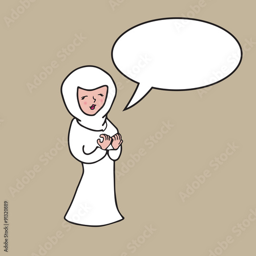 Speech Balloon Islamic gril