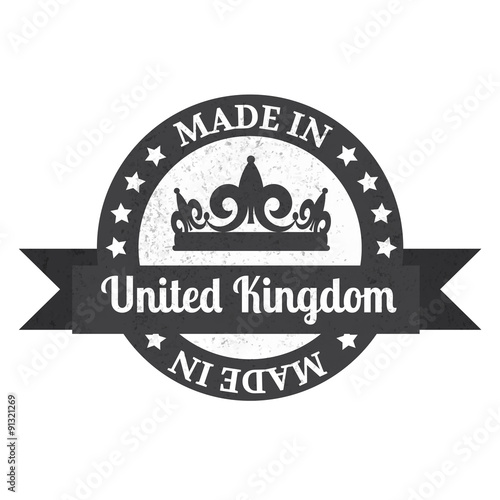 Made in U.K badge. Made in United Kingdom badge