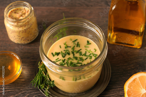 Homemade honey mustard dressing