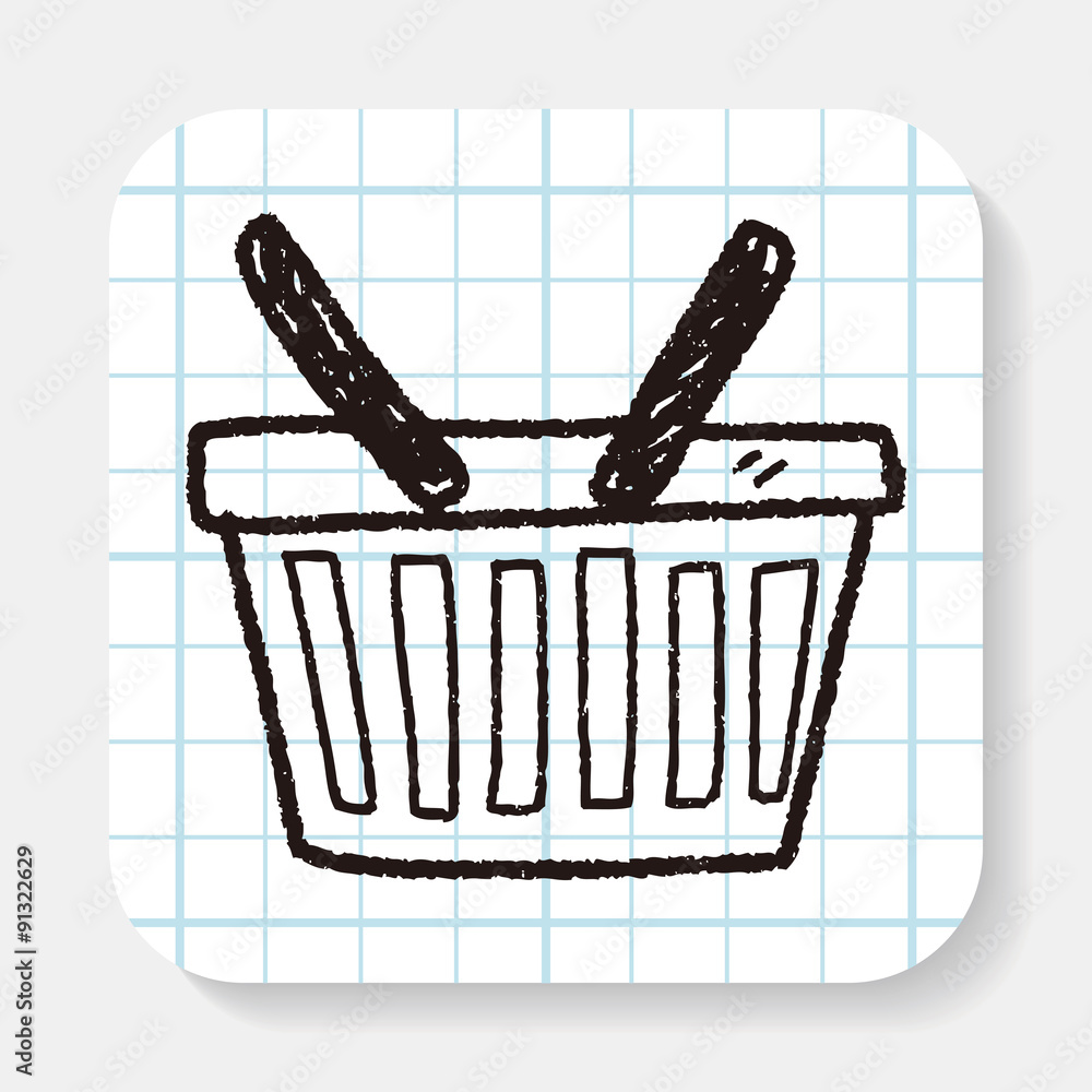 doodle shopping basket doodle shopping basket
