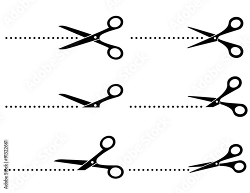 cutting scissors and line points