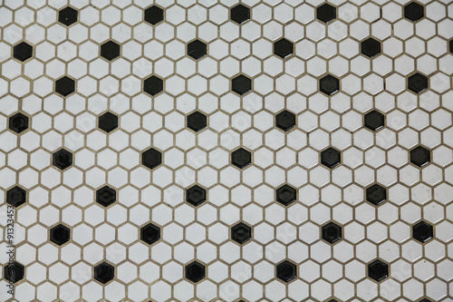 Black and White Mosaic Tile for Background