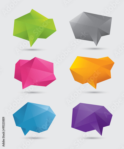 Polygonal speech bubbles