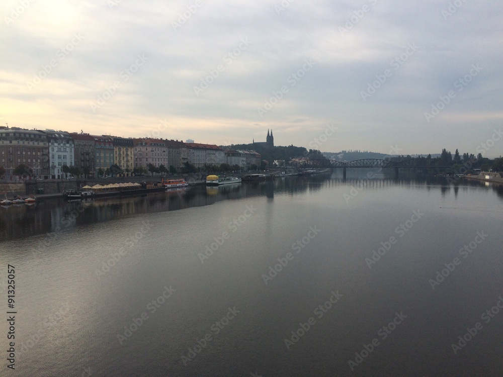 Cloudy morning in Prague