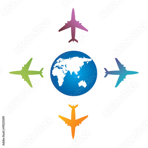 Four plane and planet