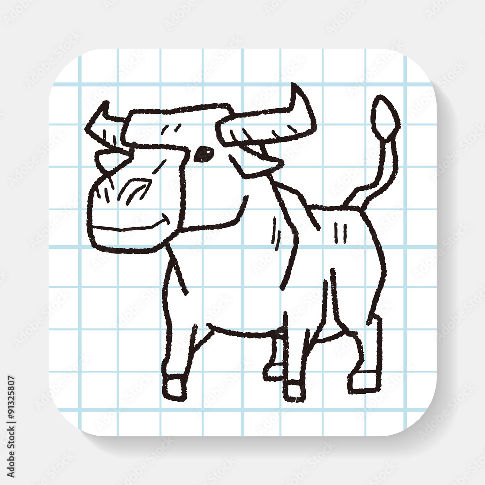 Fototapeta premium cow doodle
