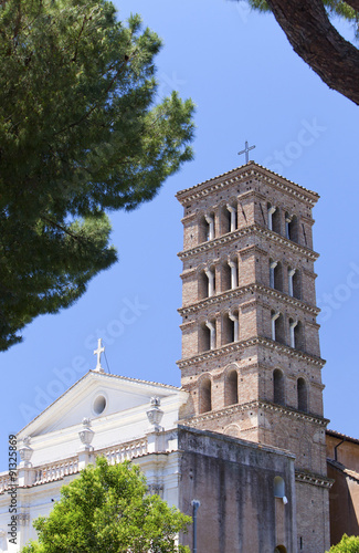 Basilica , Savello park on the Palatine hill. Rome. Italy... photo