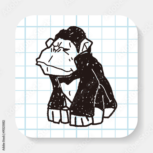 orangutan monkey doodle photo